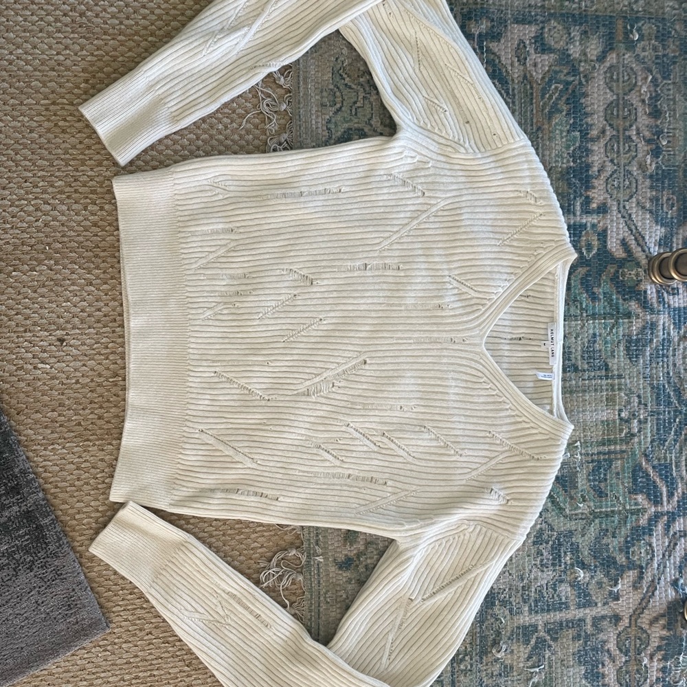 Helmet Lang distressed wool sweater - size Medium